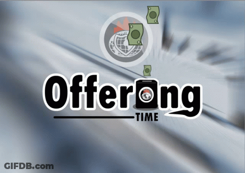 Offering Time Logo With Globe GIF