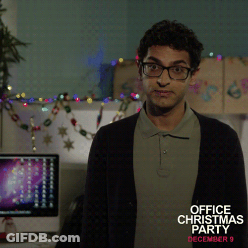 Office Christmas Party Disaster Red Cups GIF