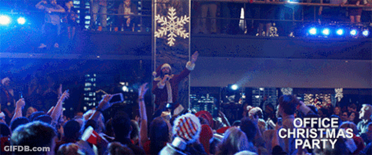 Office Christmas Party Rave GIF