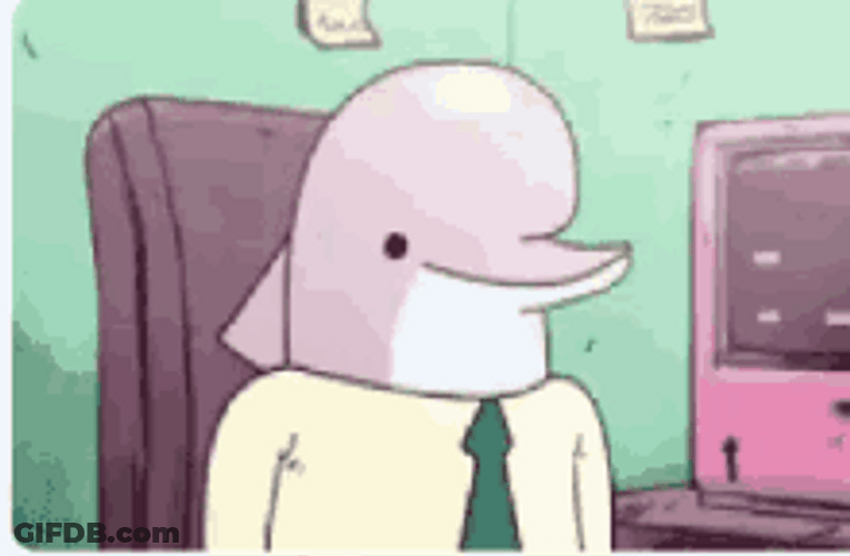 Office Dolphin Guy Reeee GIF