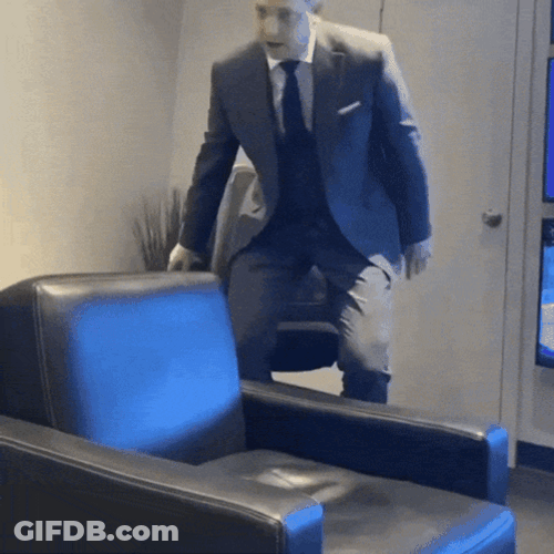 Office Guy Fall Out GIF