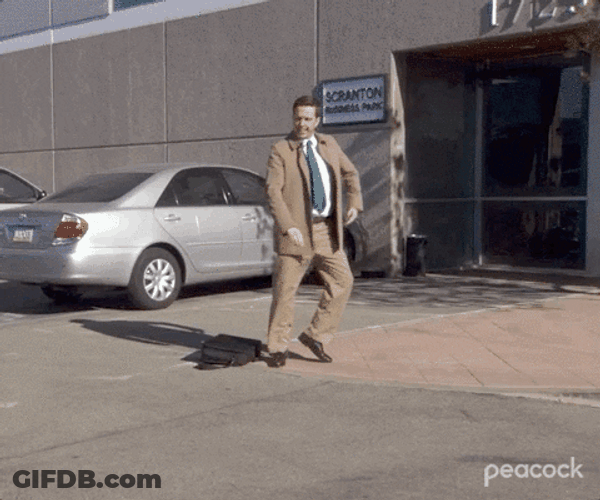 Office Guy Funny Moonwalk GIF