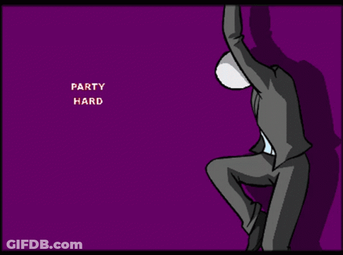 Office Guy Without Face Party Hard GIF