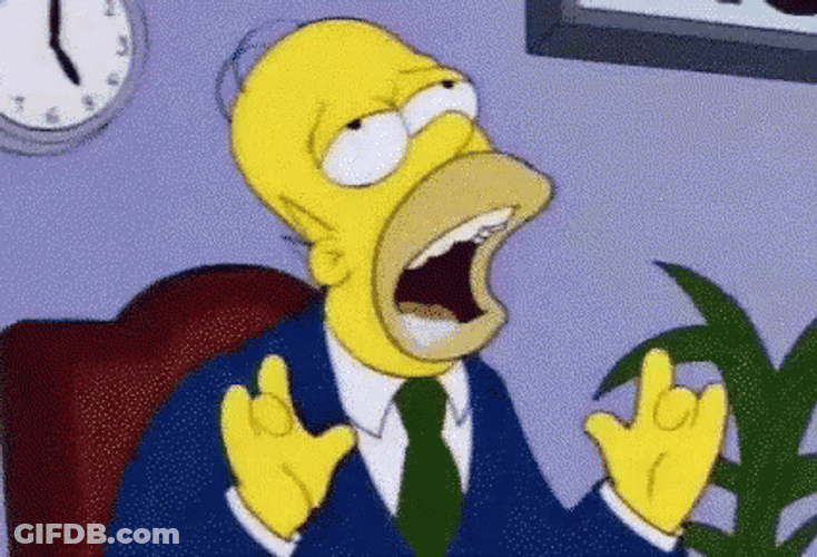 Office Homer Simpson Drooling GIF