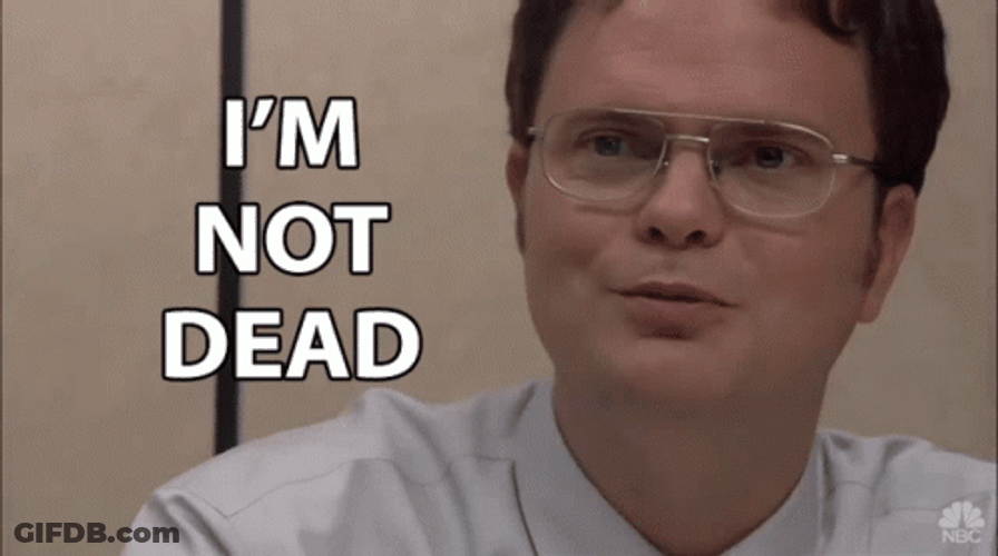 Office Rainn Wilson Barely Not Dead GIF