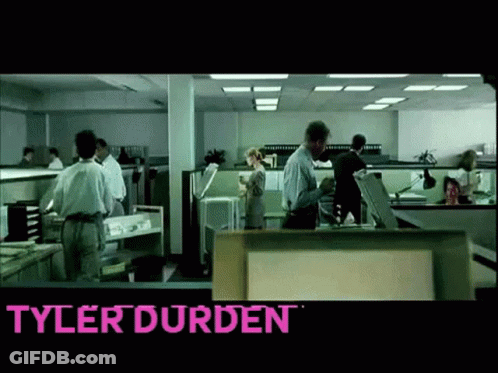 Office Screenshot With Name Tyler Durden GIF