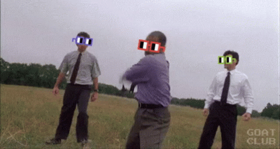 Office Space Animated Eyeglass Breaking Printer GIF