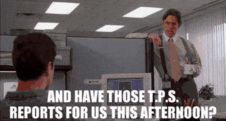 Office Space Bill Lumbergh TPS Reports GIF