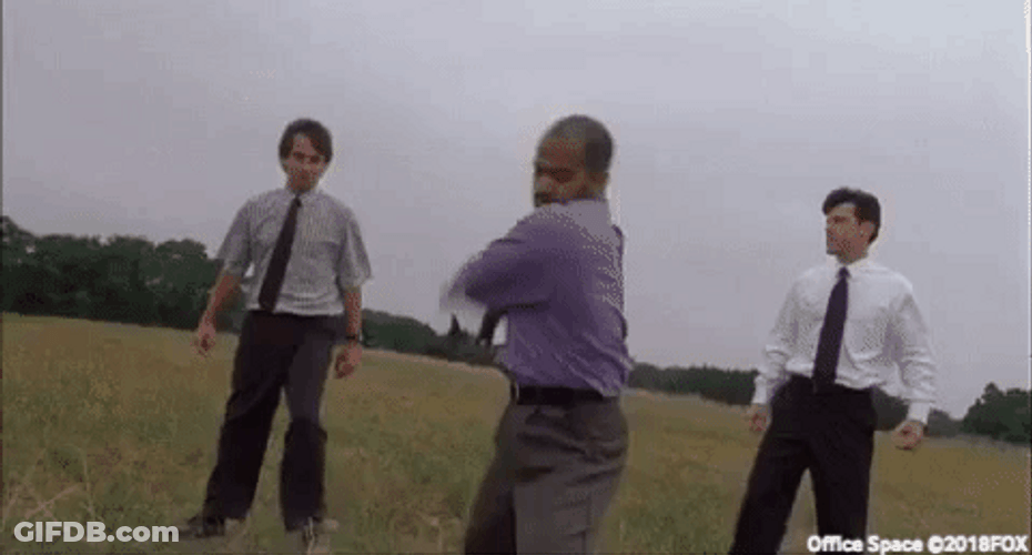 Office Space Film Notable Office Printer Breaking Scene GIF