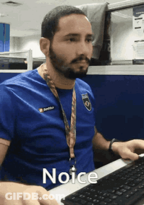 Office Space Justin Possenti Nice Keyboard GIF