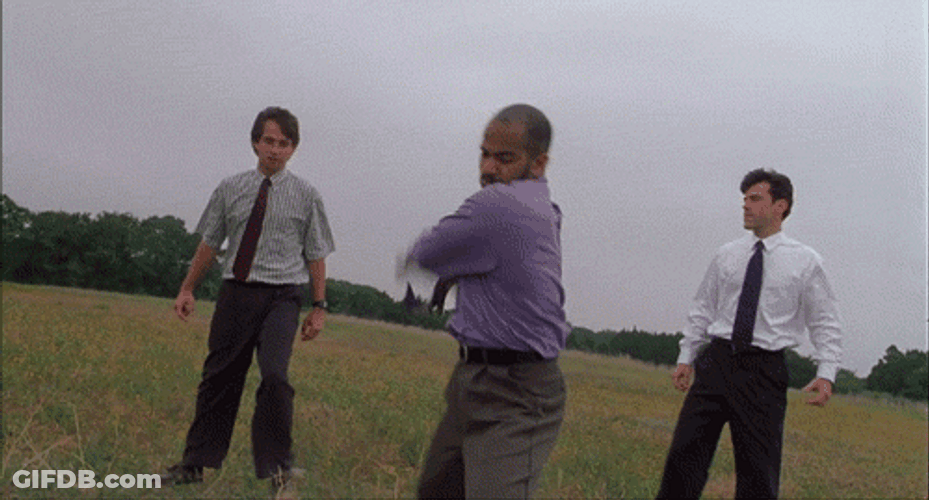 Office Space Milton Workmates Destroys The Cpu GIF