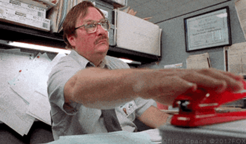 Office Stapler When I Work With Retards GIF