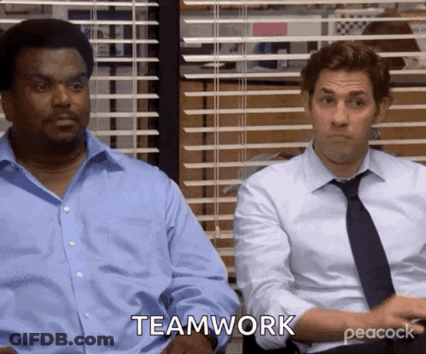 Office Team High Five GIF