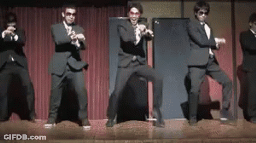Officemates Performing Gangnam Style GIF