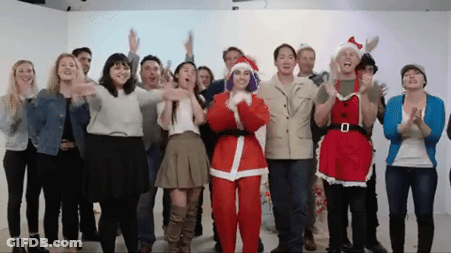 Officemates Work Party For The Holidays GIF