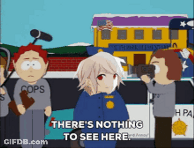 Officer Barbrady Sticker Head Nothing To See Here GIF