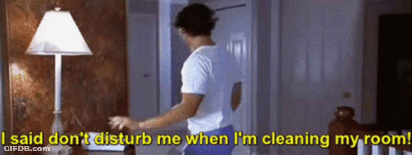 Officer Doofy Dont Disturb Me When Cleaning GIF