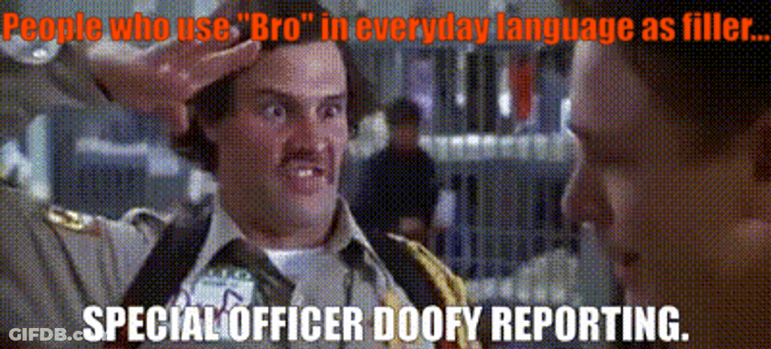 Officer Doofy People Use Bro Every Day GIF