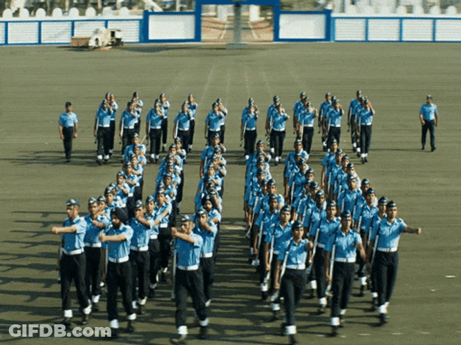 Officers Salute Parade GIF