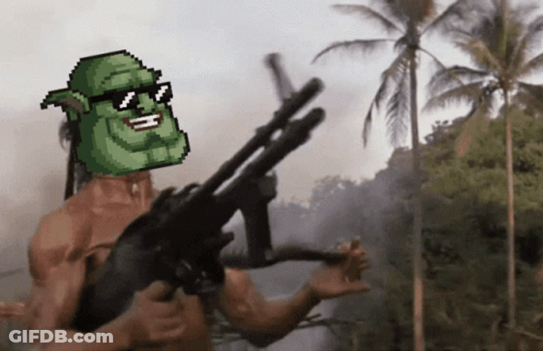 Ogre Rambo Machine Gun GIF