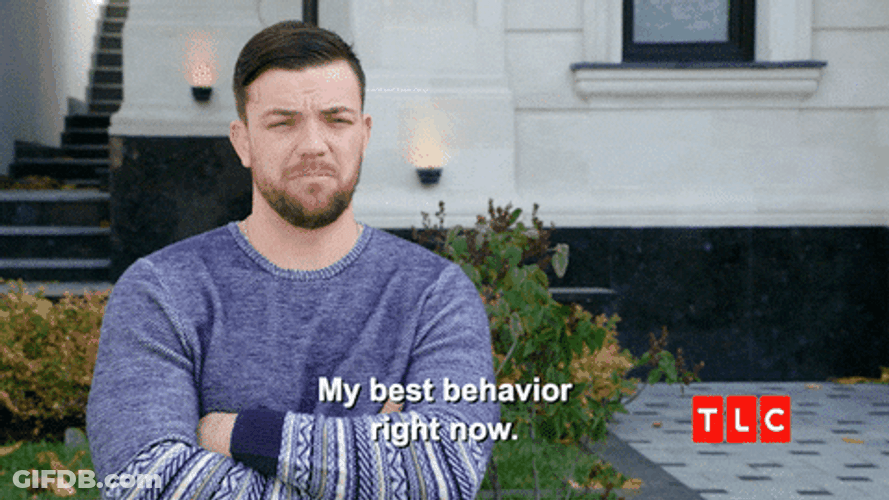 Oh Behave Man Talking Crossed Arms GIF