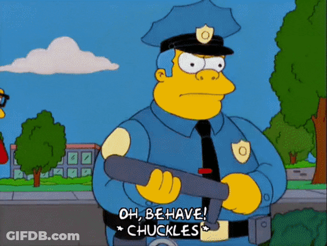 Oh Behave Passive Reaction Chuckling The Simpsons GIF