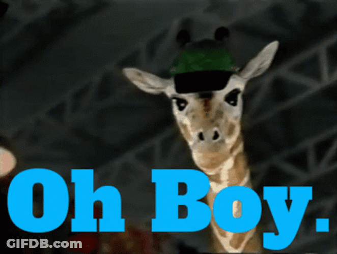 Oh Boy Animal Talking Giraffe GIF