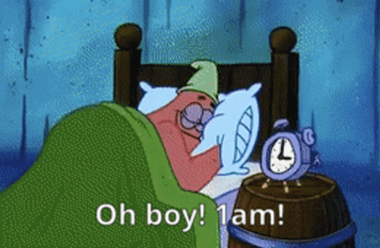 Oh Boy Patrick 1 Am Eating Alarm GIF
