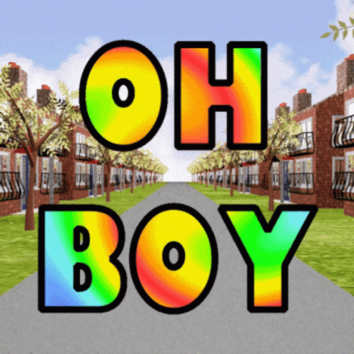 Oh Boy Rainbow Glow GIF