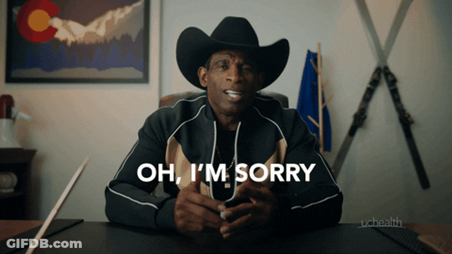 Oh Coach Prime I'm Sorry GIF