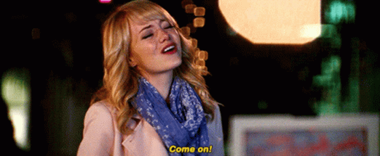 Oh Come On Gwen Stacy Emma Stone GIF