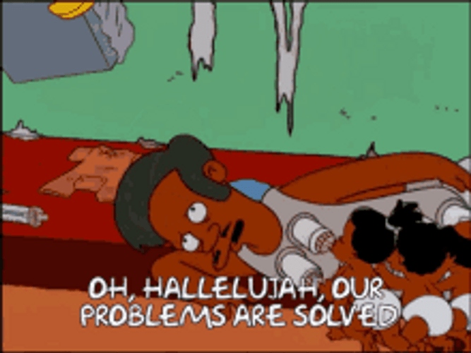 Oh Hallelujah The Simpsons Apu GIF