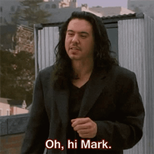 Oh Hi Mark What Happen To Your Face GIF