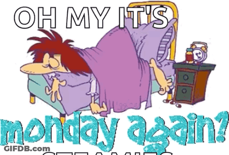 Oh Its Monday Monday Again GIF