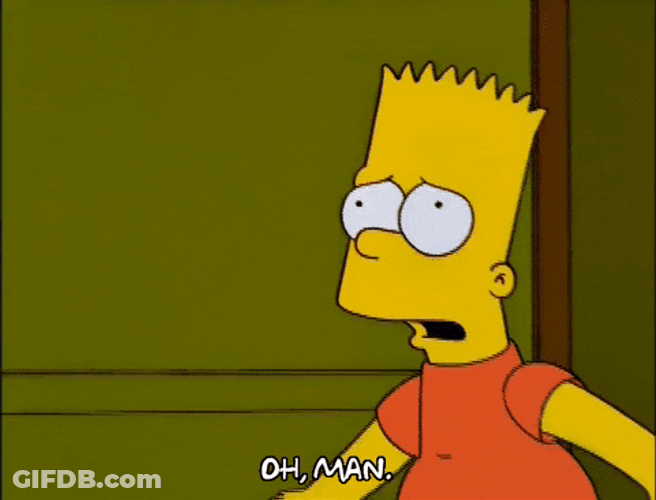 Oh Man Frantic Bart Simpson GIF