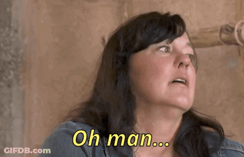 Oh Man Matured Lady Worried Expression GIF