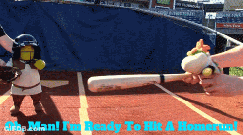 Oh Man Ready To Hit Homerun With Baseball Bat GIF