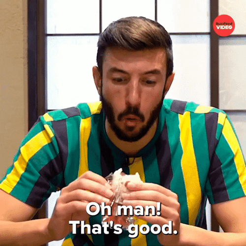 Oh Man That's Good Athlete Enjoying Food GIF