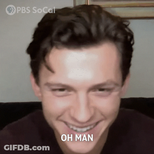 Oh Man Tom Holland Sweet Smile GIF