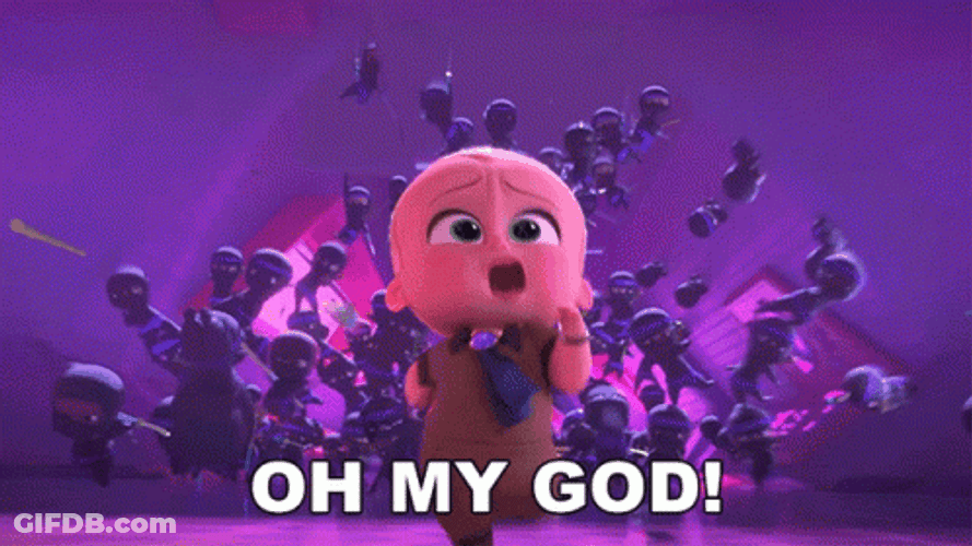 Oh My God Boss Baby Chasing By The Ninjas GIF