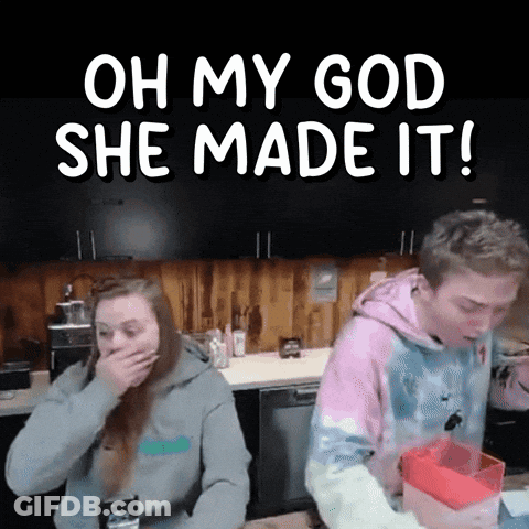 Oh My God She Made It GIF