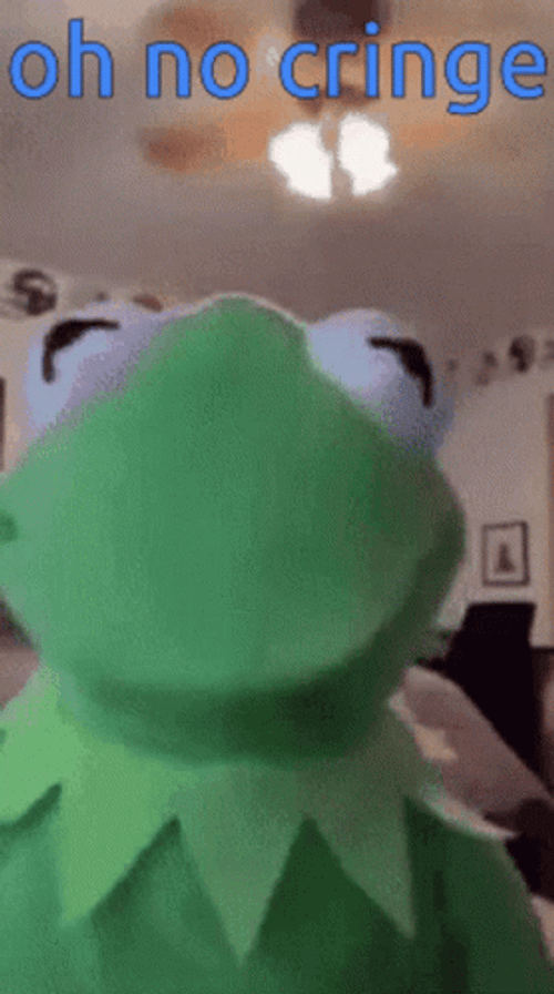 Oh No Cringe Meme Kermit GIF