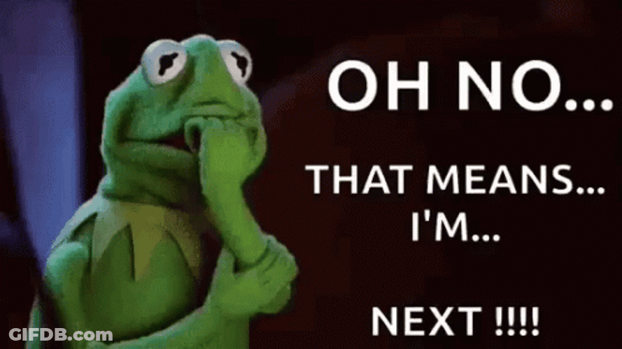 Oh No Kermit The Frog Nail Biter GIF