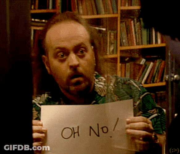 Oh No Sign Bill Bailey Black Books GIF