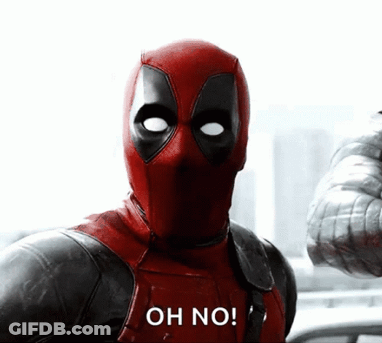 Oh No Suprised Deadpool GIF