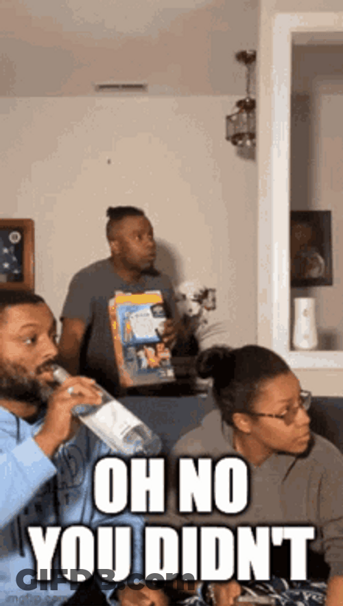 Oh No You Didn't Girl And Guy Drinking GIF