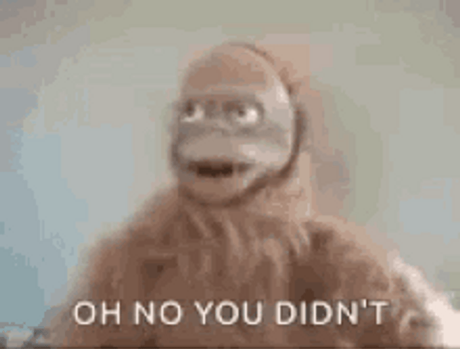 Oh No You Didn't Mad Ape Mascot GIF