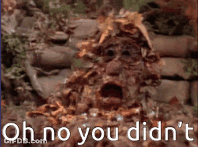 Oh No You Didn't Sassy Head Spin Garbage GIF