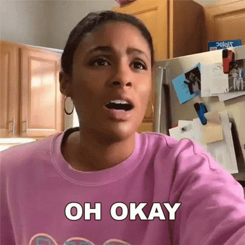 Oh Okay Lady In Pink Shirt GIF