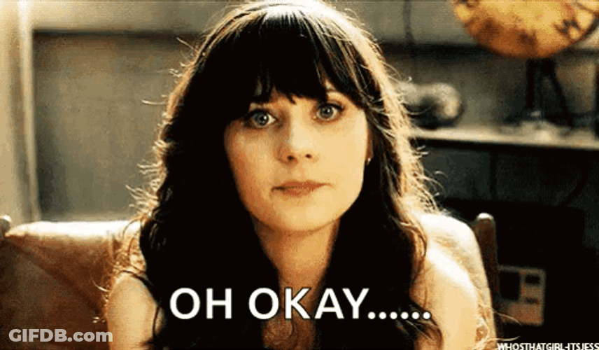 Oh Okay Zooey Deschanel GIF
